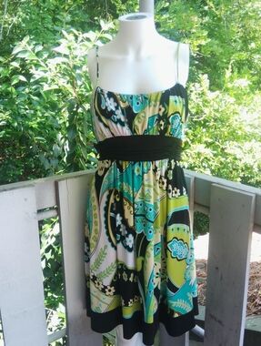 Vintage Y2K Floral Daisy Cottage Groovy Babydoll Dress Large